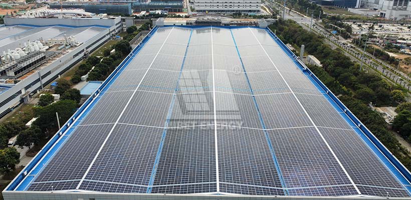 Dự án năng lượng mặt trời trên mái nhà bằng kim loại 21 MW Hạ Môn, Trung Quốc