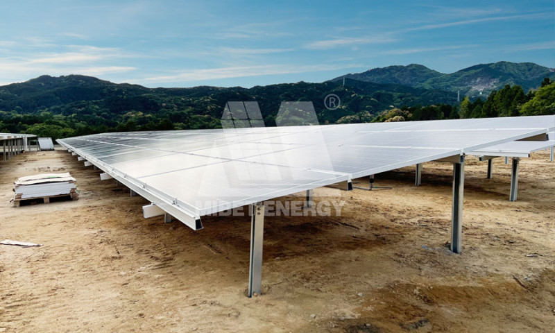ground solar mounting system project in japan