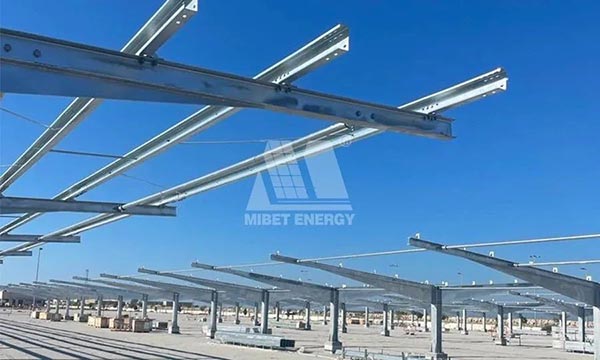 Dự án nhà để xe năng lượng mặt trời bằng thép carbon Mibet 1,8 MW Bahrain đã hoàn thành